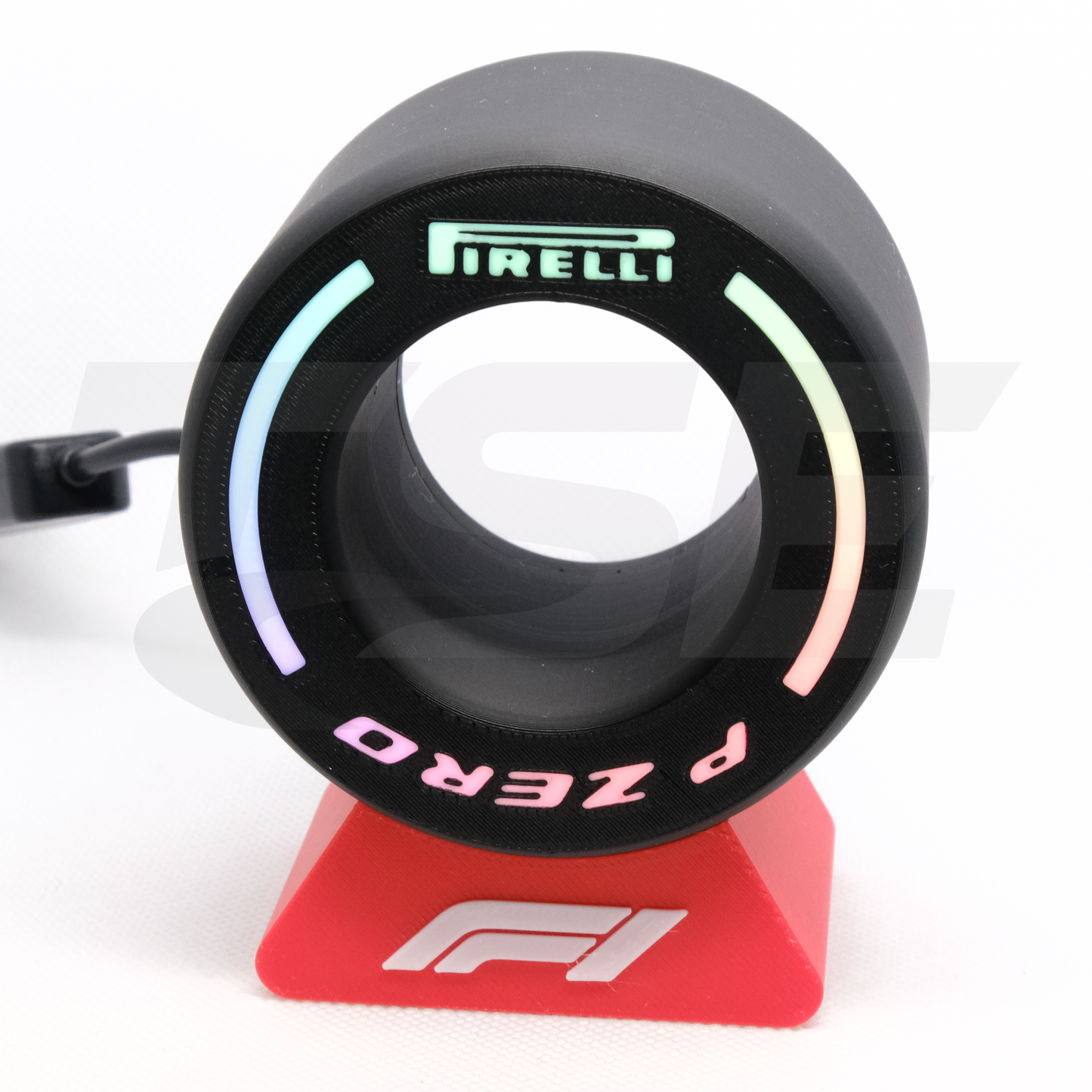 Pirelli F1 Mini Tire RGB LED Desk Light – Bluetooth & Remote Controlled Trackspec Engineering