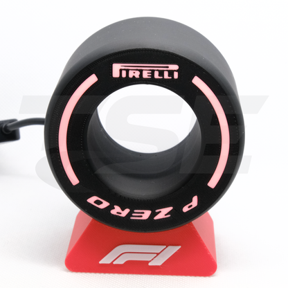 Pirelli F1 Mini Tire RGB LED Desk Light – Bluetooth & Remote Controlled Trackspec Engineering