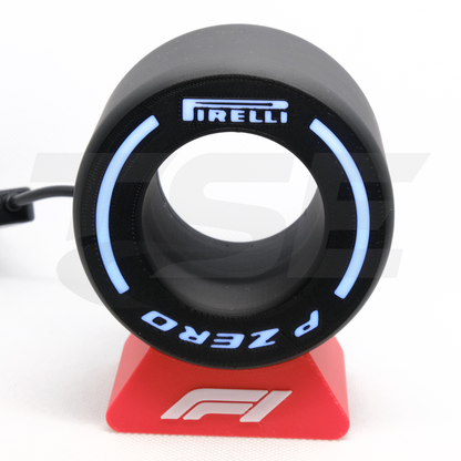 Pirelli F1 Mini Tire RGB LED Desk Light – Bluetooth & Remote Controlled Trackspec Engineering